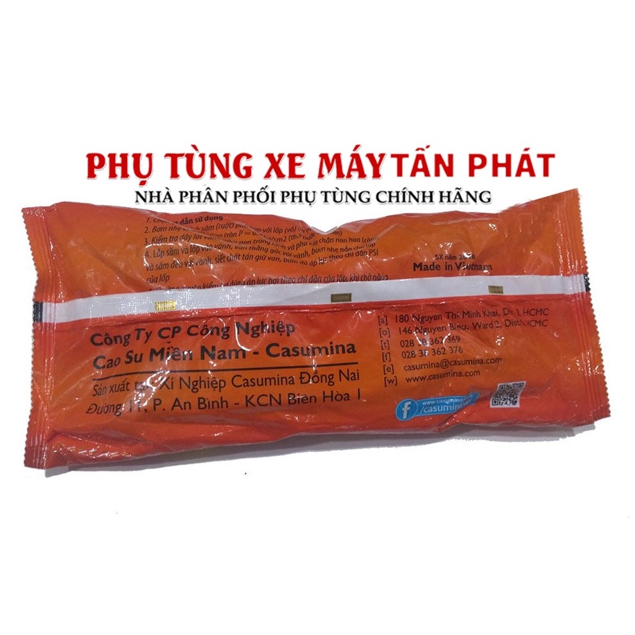 Ruột - Săm Xe Máy Casumina 225/250-17 các cỡ lốp dùng chung 225/2.50-17 70/100-17 cao su thương hiệu việt