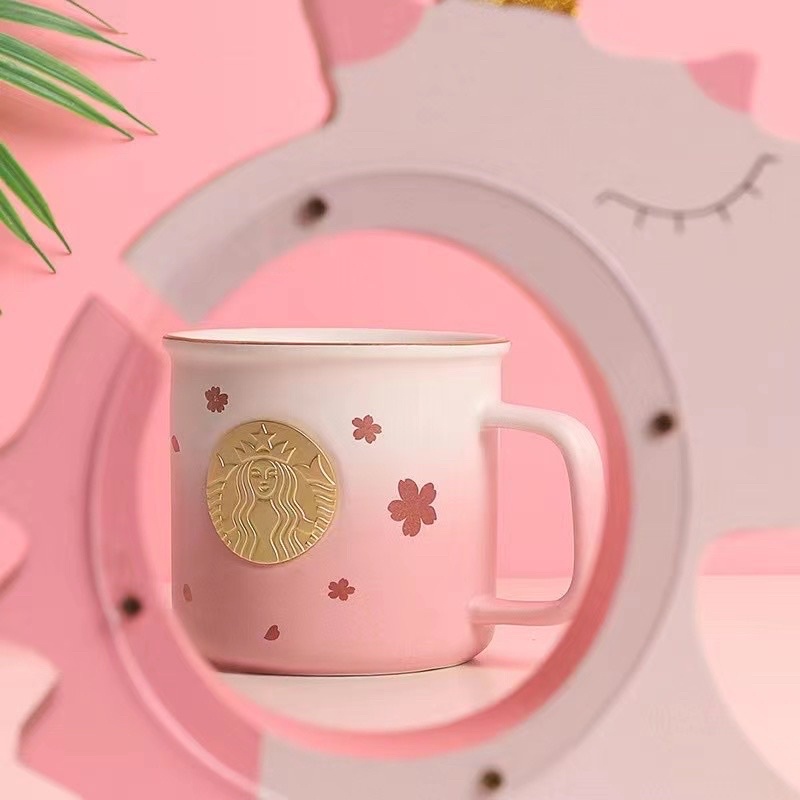 Cốc sứ STARBUCKS Sakura Hồng ombre Dung tích 355ml