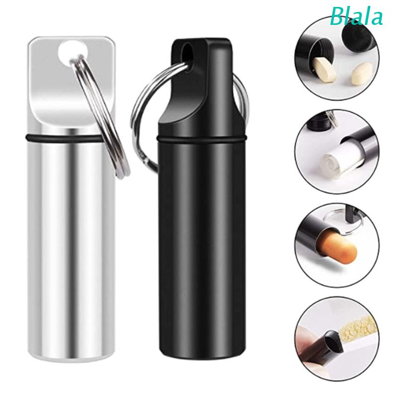 Hộp Đựng Thuốc Bằng Hợp Kim Nhôm Chống Thấm Nước Kèm Móc Khóa Tiện Dụng