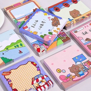 Giấy note gấu nhiều mẫu cực yêu size 8x8cm