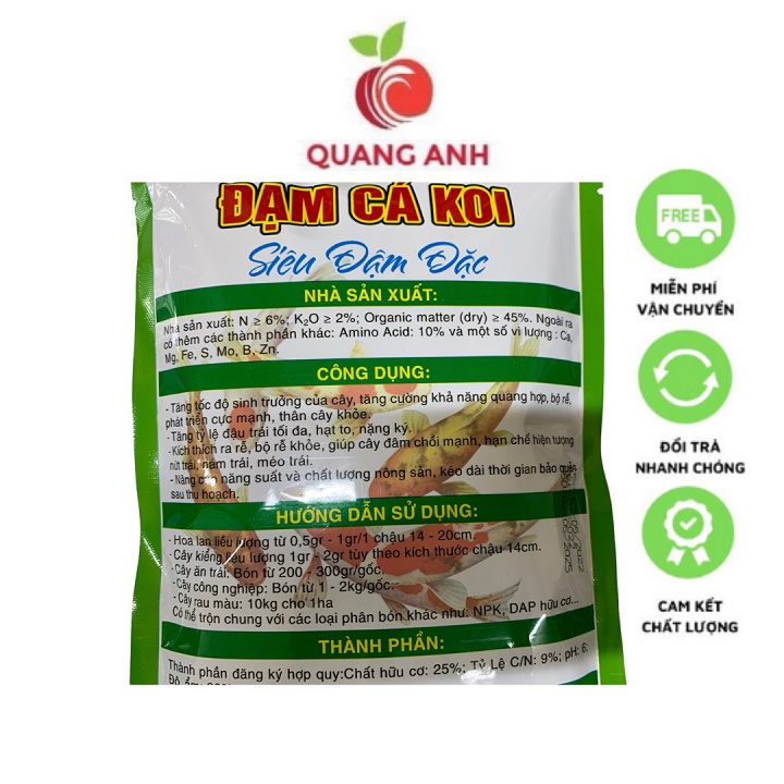 [FreeShip] Phân Bón Đạm Cá Koi - Chứa Hàm Lượng Dinh Dưỡng Siêu Đậm Đặc - Gói 700Gr