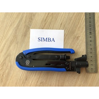 1 Kìm bấm đầu rắc F5 TIVI, đầu nối f5 Camera cáp RG6/59/RG11, đầu anten chảo, model: HT-548A1 HANLONG- Đài Loan