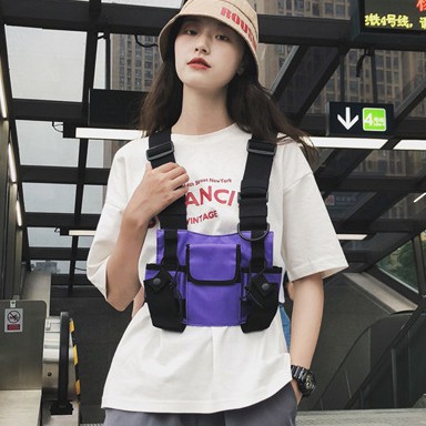 Balo đeo chéo ngực màu trơn phong cách hiphop đường phố thời trang tp098