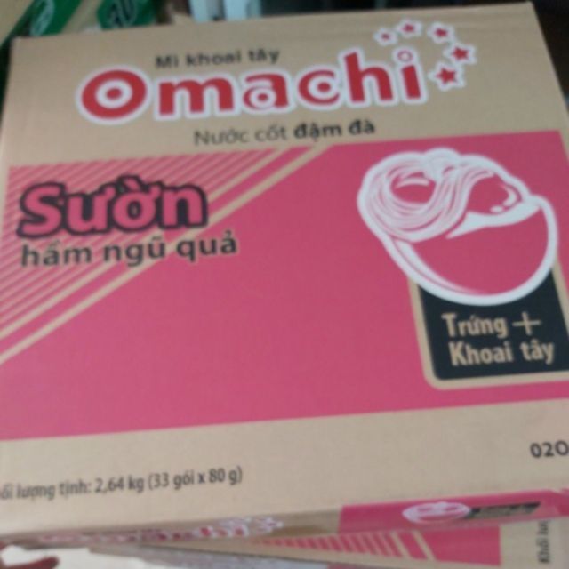 Thùng 30 góimì Omachi sườn hầm ngủ quả