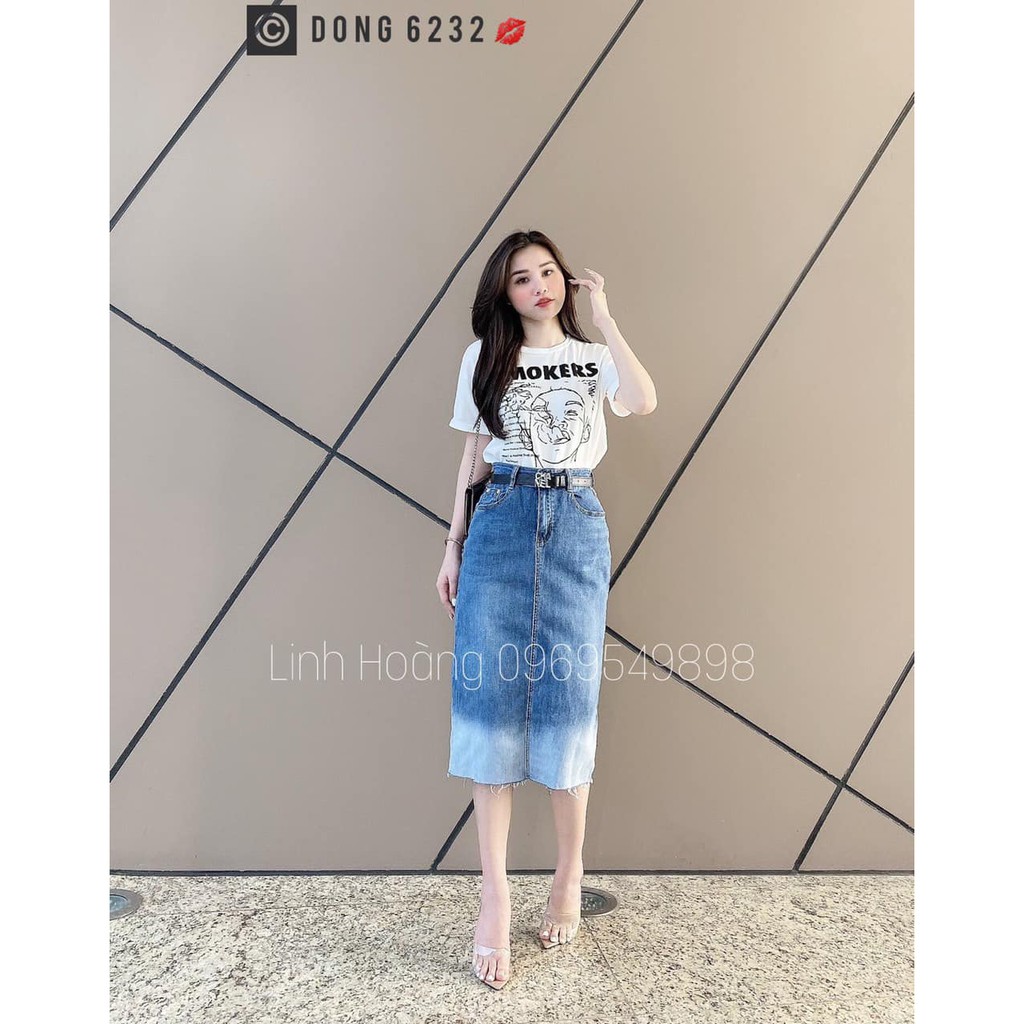 Chân váy jean xẻ sau mã 34+35 (kèm ảnh thật,video) | BigBuy360 - bigbuy360.vn