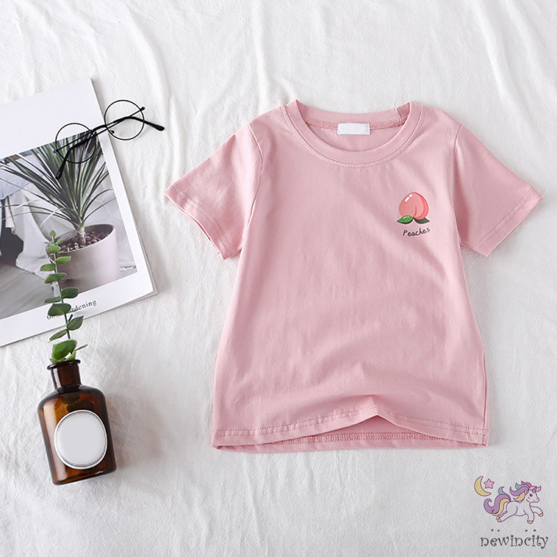 Áo Thun Ngắn Tay In Hình Hàn Quốc Cho Bé