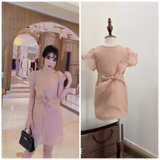 VÁY ĐÔI MẸ VÀ BÉ VOAN NƠ TO - HÀNG THIẾT KẾ CAO CẤP S040 - CỰC XINH XẮN😘💖🤝