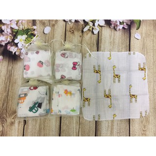 Túi 10 khăn sữa aden sợi tre cao cấp cho trẻ sơ sinh