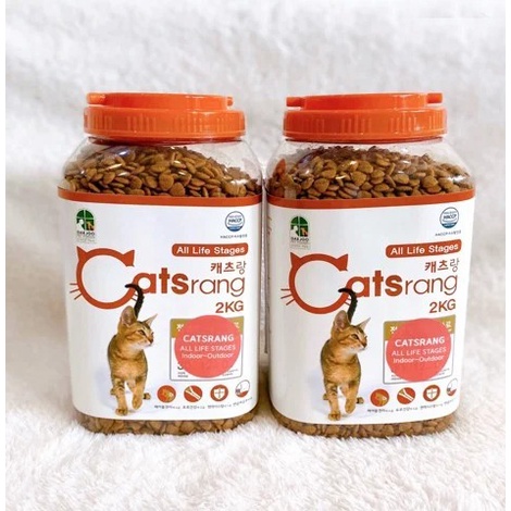Hạt Thức Ăn Cho Mèo Hàn Quốc Catrang Catsrang Cat rang 1kg Hộp Hãng 2Kg Thơm Ngon Mượt Lông - Bobo Pet Shop Hà Nội