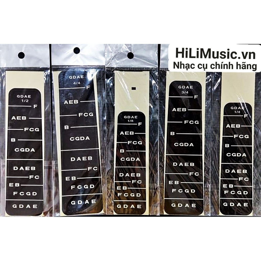 Miếng dán nốt bấm cần đàn Violin 1,2,3,4/4