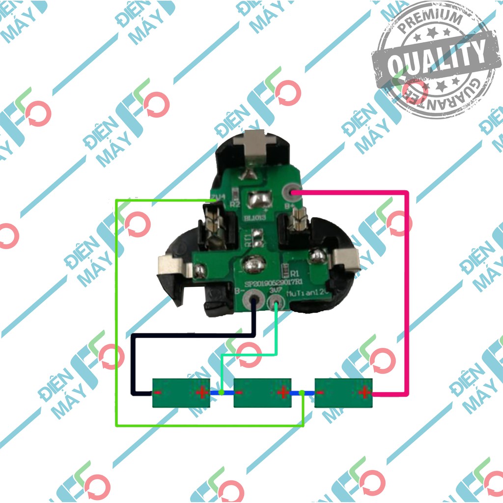 DMF5 Vỏ, mạch pin Makita BL1013 10.8V/11.1V nhận sạc zin Makita