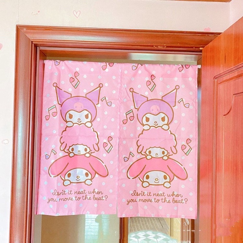 Rèm cửa vải có vách ngăn Hello Kitty