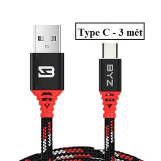 Cáp sạc Type c BYZ BC090T dài 3M