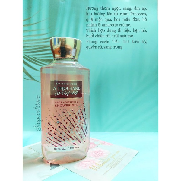 A THOUSAND WISHES- Sữa tắm Bath & Body Works