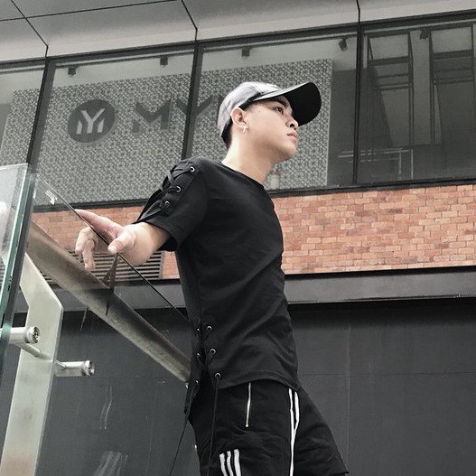 Áo thun nam đan dây vai, hông Lexuza 136
