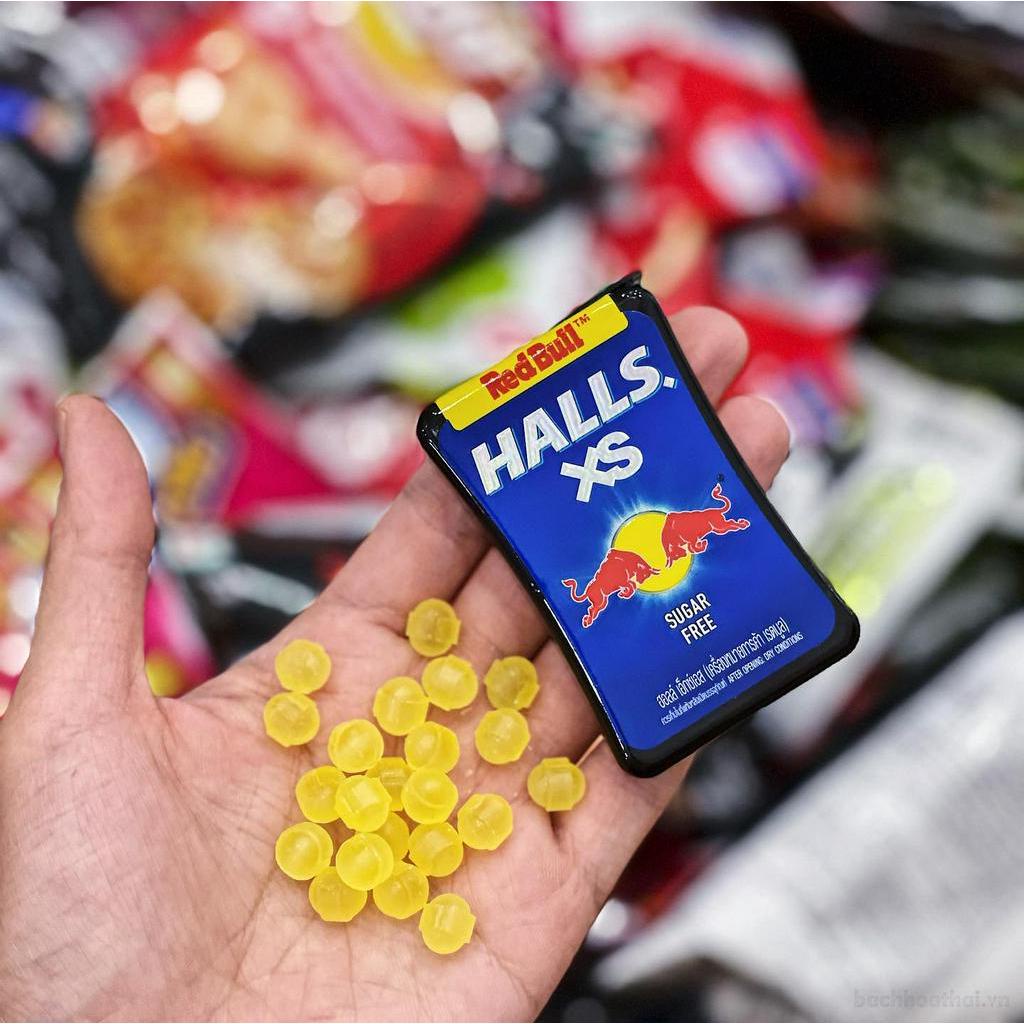 [Hết thèm ṫhuốc lá] Kẹo ngậm thơm miệng Halls XS vị RedBull Thái Lan