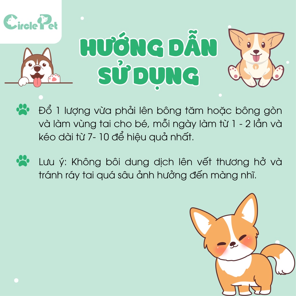 Kem Ngăn Ngừa Viêm Tai Cho Chó Mèo Hương Nha Đam Davis Earmed Mite Lotion Chai 59ml - Circle Pet