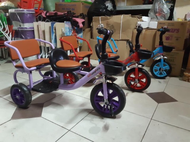 XE ĐẠP XÍCH LÔ 2 GHẾ CHO BÉ .