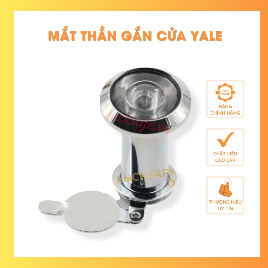Mắt thần YALE gắn cửa Có 2 loại 180 độ V0401A và 200 độ V0403 14mm Hàng Chính Hãng