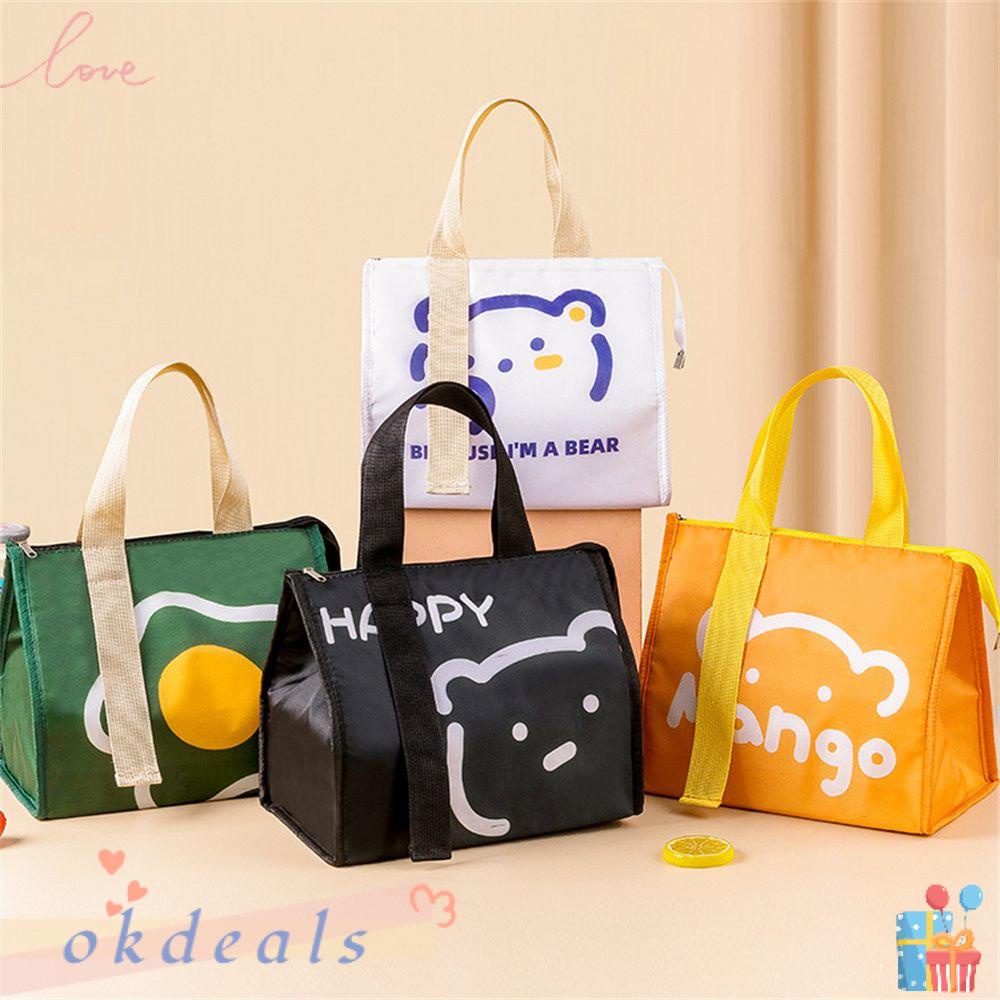 Túi Đựng Hộp Cơm Trưa Cách Nhiệt Thiết Kế Nhỏ Gọn Nhiều Màu Sắc Thời Trang Tiện Lợi Cho Dã Ngoại/ Cắm Trại