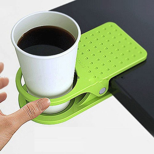 Bộ 2 kẹp để ly tiện lợi, dụng cụ đựng cốc, chai nước kẹp bàn dành cho nhân viên văn phòng, học sinh sinh viên