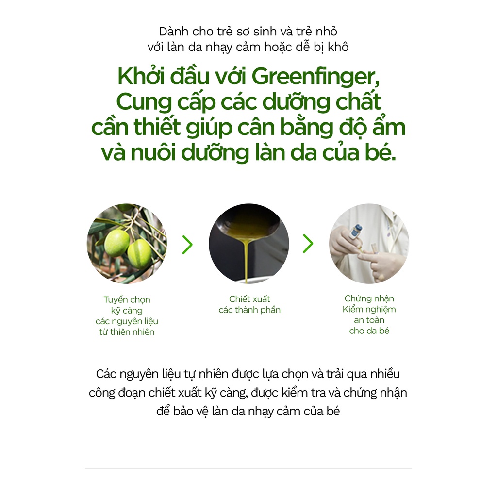Combo 2 chai Sữa Tắm Tạo Bọt Dưỡng Ẩm Cho Bé  GREENFINGER CHOKCHOK MOISTURE BABY FOAMING WASH 320ml