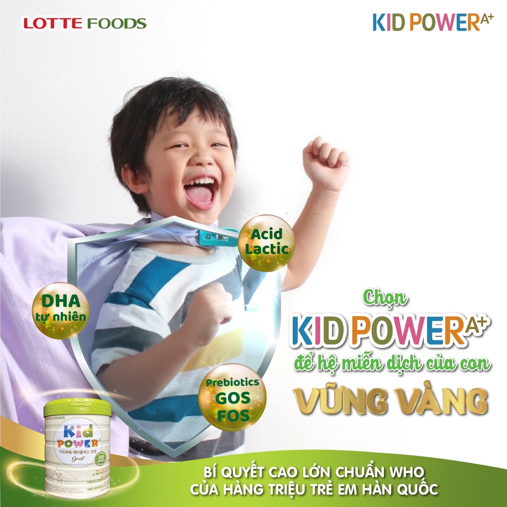 Sữa dê Kid Power A+ Goat milk, Tăng chiều cao và cân nặng, Nhập khẩu Hàn Quốc