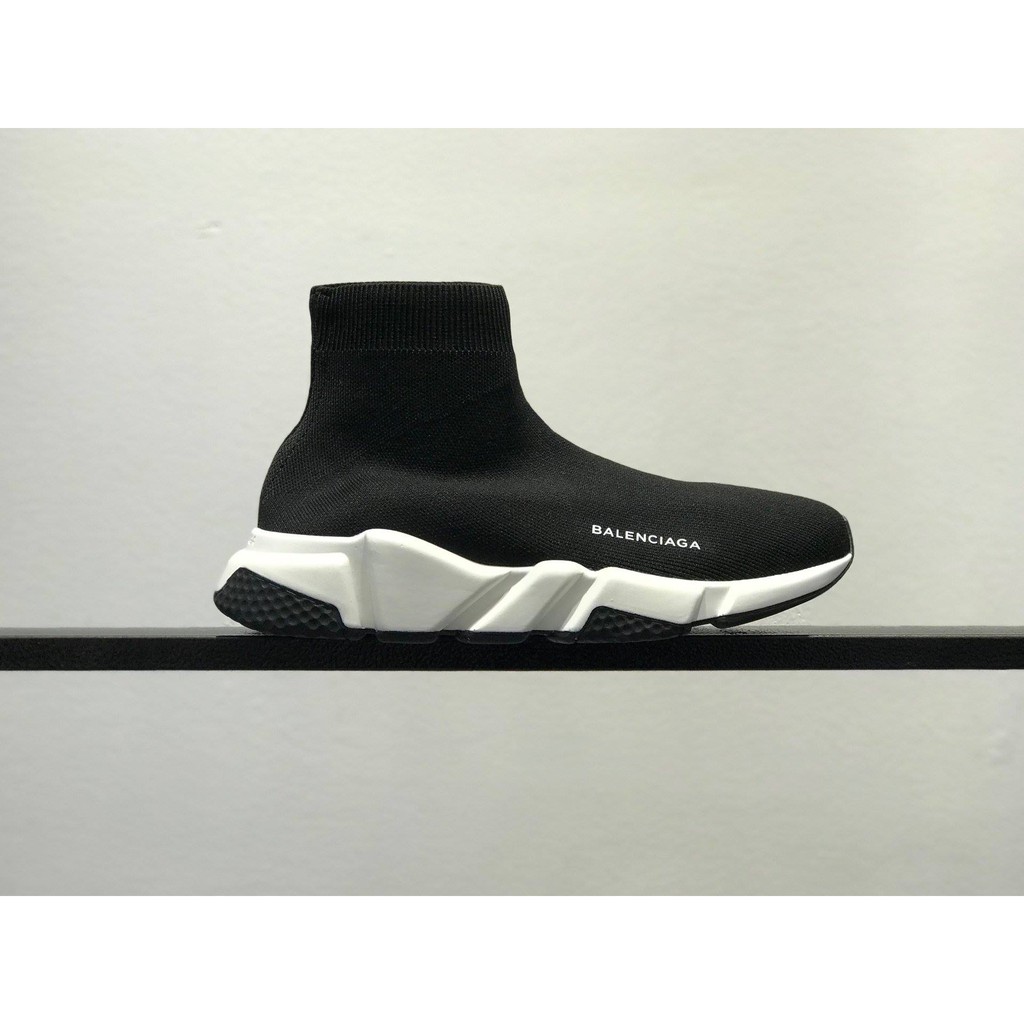 Giày sneaker Balen Speed đen đế trắng đen nam nữ | BigBuy360 - bigbuy360.vn