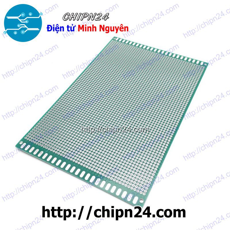 [1 TẤM] Testboard cắm hàn 2 mặt 12x18cm (Mạch sợi thủy tinh) (Board đồng đục lỗ PCB)