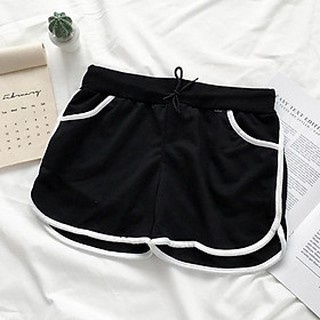 Quần đùi nữ mặc nhà viền trắng chất cotton thoáng mát cạp chun cao - May22 | BigBuy360 - bigbuy360.vn