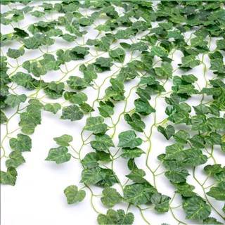 Lá giả, sợi dây leo lá xanh trang trí dài 2.1m 80 lá