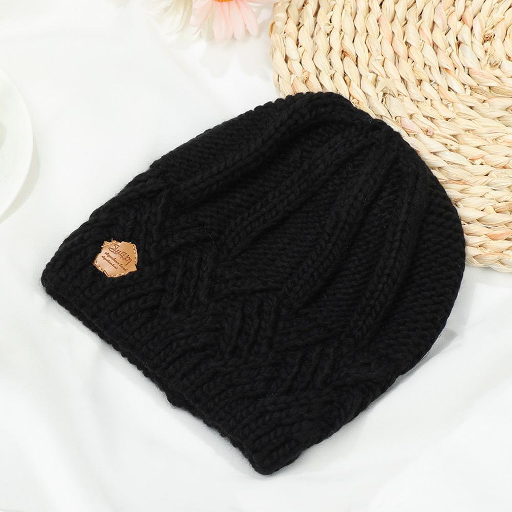 YVE Mũ Len Dệt Kim Co Giãn Màu Trơn Thời Trang Thu Đông Dành Cho Nam Và Nữ