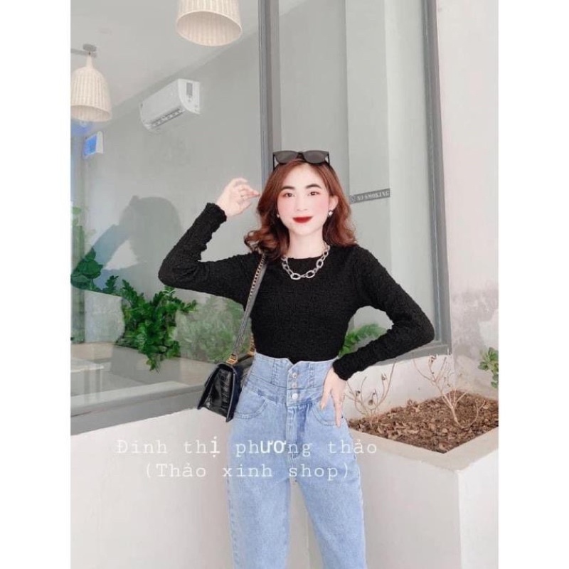 QUẦN BAGGY BÒ NỮ ĐAN DÂY SAU SIÊUHOT -JEANS#030