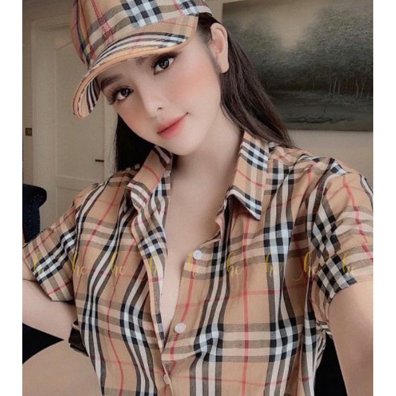 Áo sơ mi kẻ cộc bbr [Ảnh Thật]