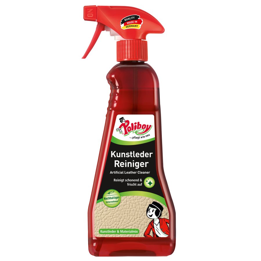 Xịt Vệ Sinh Đồ Da Nhân Tạo POLIBOY Bảo Dưỡng Túi Da Tổng Hợp, Giày Giả Da 375ml