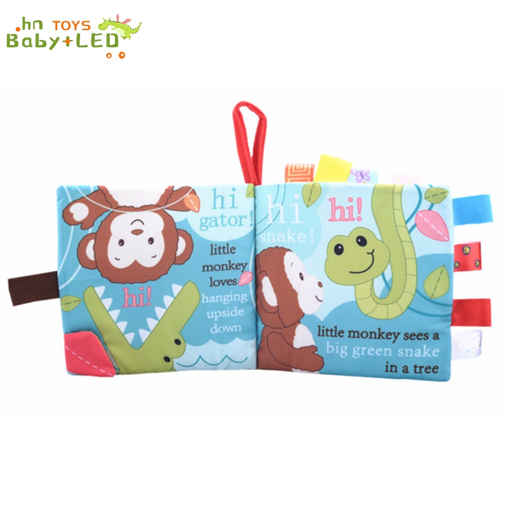 Animal 3D Cloth Book Animal Style Cloth Book Animal Fabric Book Rattle Cloth Books Learning Fabric Book