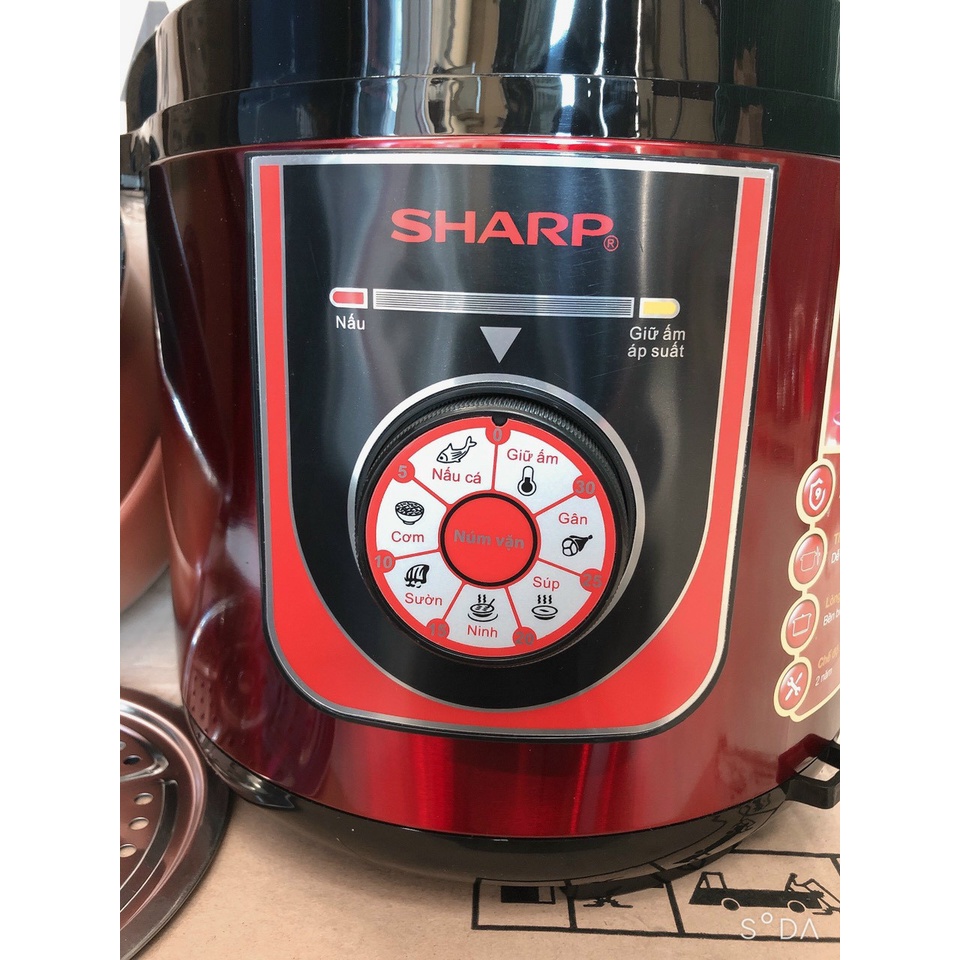 Nồi Áp Suất Điện Sharp  KS-226- 6L-nồi hầm ,ninh ,nấu cơm đa năng hàng chính hãng bảo hành 12 tháng