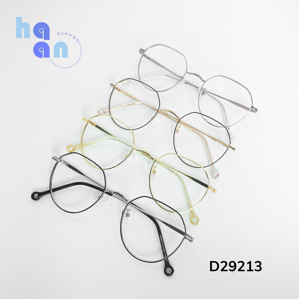 Gọng kính cận kim loại unisex, gọng kính đa giác cho nam nữ đẹp nhiều màu - kính mắt Hà An | BigBuy360 - bigbuy360.vn