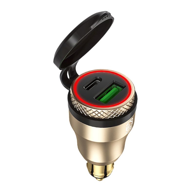 Tẩu Sạc Nhanh 3 0 Type-C Cổng USB Kép Cho Điện Thoại Dùng Trong Xe Hơi