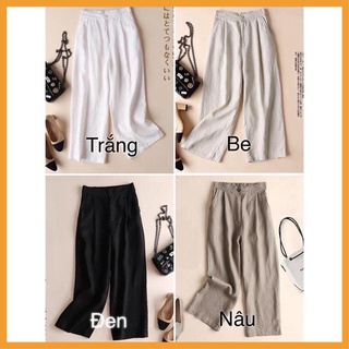 Quần ống suông rộng, quần tây ống suông vải đũi 4 màu hot