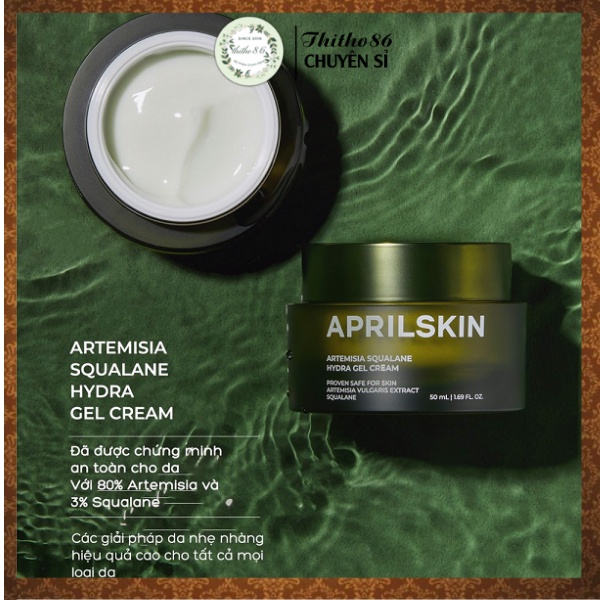 Kem Dưỡng Ẩm Phục Hồi Dịu Nhẹ Cho Làn Da Nhạy Cảm Chiết Xuất Ngải Cứu APRILSKIN Artemisia Squalane Hydra Gel Cream 50g