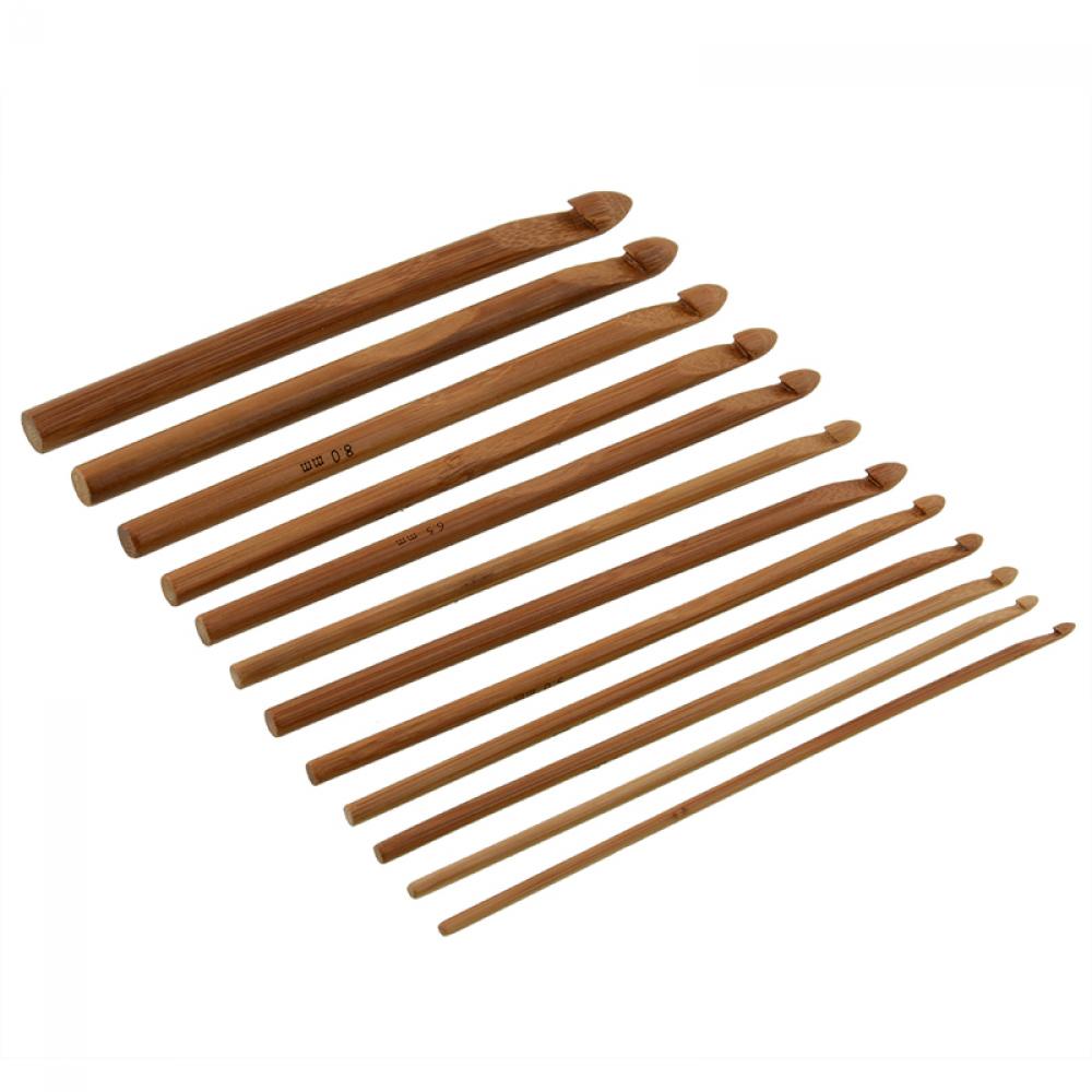 Set 12 kim móc len bằng tre chuyên dụng 3-10mm