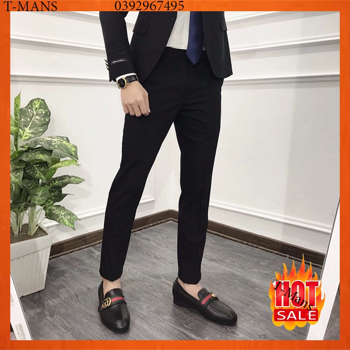 Quần tây nam vải co giãn màu xanh than | BigBuy360 - bigbuy360.vn