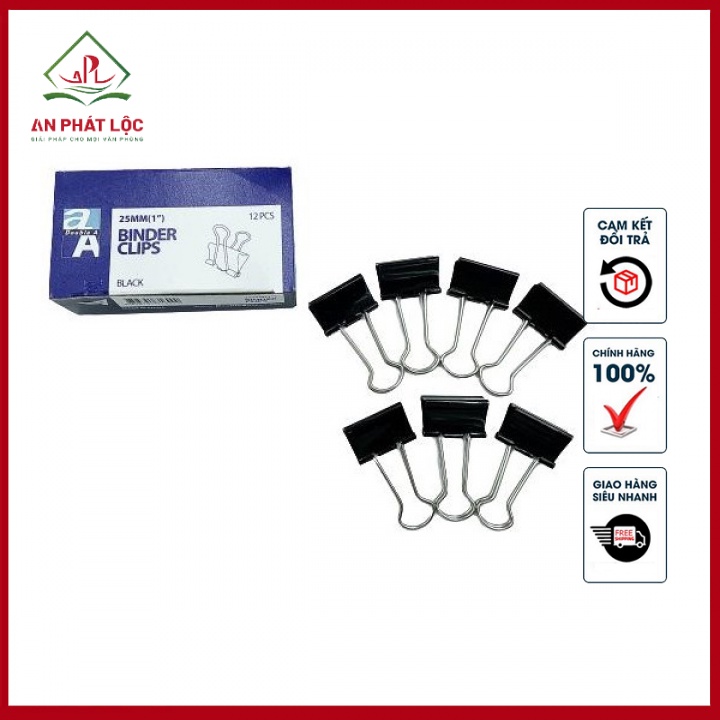 Kẹp Bướm Double A 25mm (12 Chiếc/ Hộp)