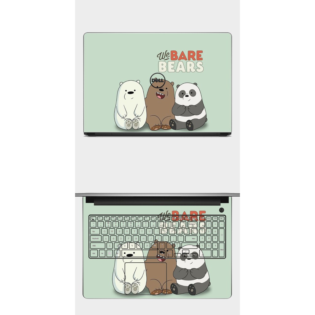 Mẫu skin WE ARE BEAR dễ thương. Full Các Dòng Như: Dell, Hp, Acer, Asus, Macbook,...in hình theo yêu cầu