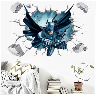 [XẢ KHO] (HCM) Tranh 3D dán tường người dơi - decal batman