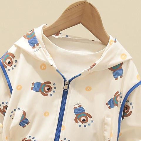 Áo Khoác In Hình Hoạt Hình Phong Cách Hàn Quốc Cho Bé Trai