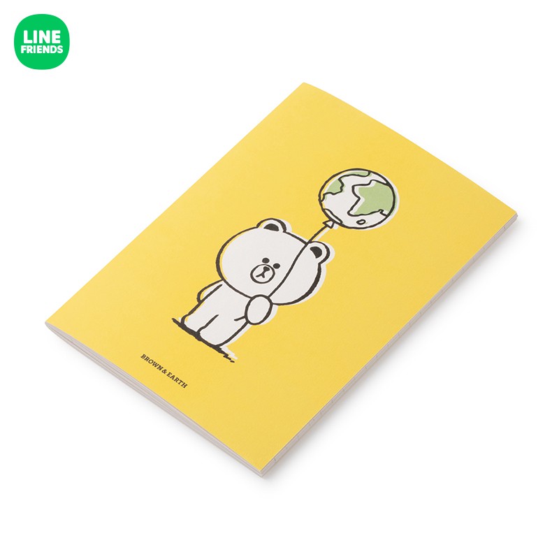 Line Friends Sổ Tay Ghi Chú Hình Gấu Nâu Thân Thiện Với Môi Trường