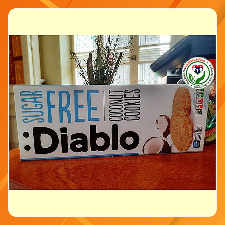 Bánh cookies mềm không đường vị dừa Diablo hộp 150g
