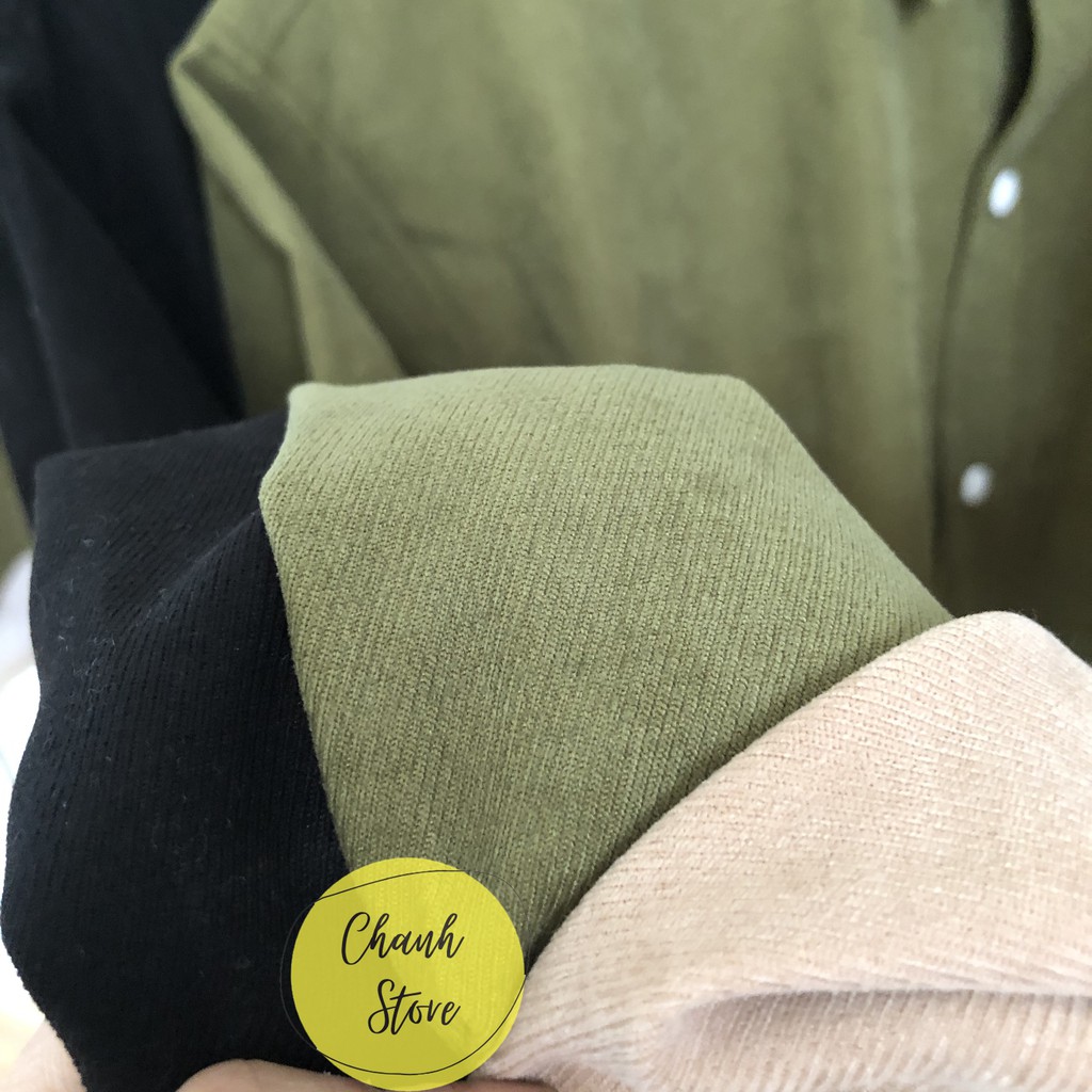 Áo Sơ Mi Flannel Nhung (Ảnh Thật) Dài Tay Boujour Mon Amour | BigBuy360 - bigbuy360.vn